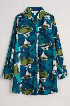 Seasalt Cornwall Tops<Waterworn Textured Longline Shirt (Gots) Moor Stacks Raincloud