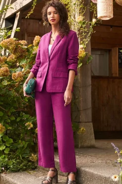 Seasalt Cornwall Trousers & Shorts<Westlin Straight Leg Suit Trousers Cassis
