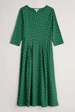 Seasalt Cornwall Dresses<Wild Bouquet 3/4 Sleeve Midi Dress Little Sponge Spot Copse