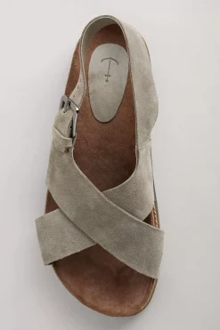 Seasalt Cornwall Sandals<Wilder Shores Crossover Leather Sandals Fawn