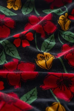 Seasalt Cornwall Skirts<Wildflower Tiered Velvet Maxi Skirt Collaged Rose Onyx Carmine