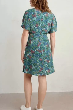 Seasalt Cornwall Dresses<Wilsey Empire Line Flared Sleeve Dress Coastal Meadow Light Squid