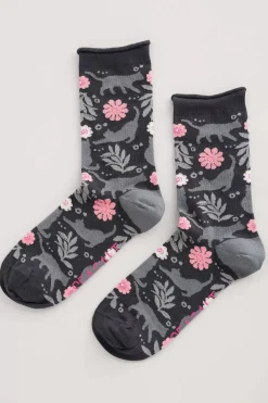 Seasalt Cornwall Socks & Tights<Women's Arty Organic Cotton Socks Heather Sketch Aran