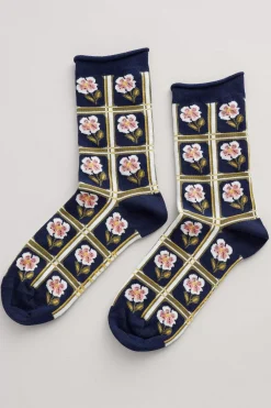 Seasalt Cornwall Socks & Tights<Women's Arty Organic Cotton Socks Heather Sketch Aran