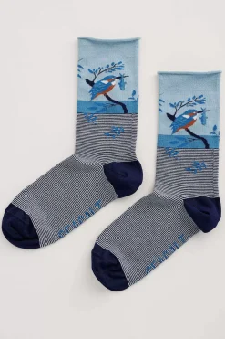 Seasalt Cornwall Socks & Tights<Women's Arty Socks Salt Marsh Maritime