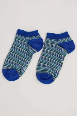 Seasalt Cornwall Socks & Tights<Women's Everyday Trainer Socks Spot Stripe Dusk