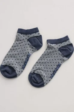Seasalt Cornwall Socks & Tights<Women's Everyday Trainer Socks Spot Stripe Dusk