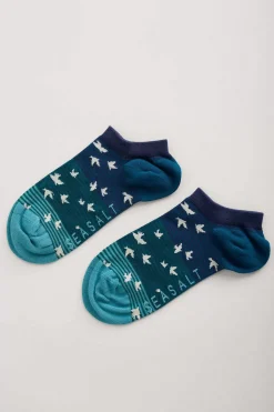 Seasalt Cornwall Socks & Tights<Women's Sailor Trainer Sock Starling Scatter Maritime