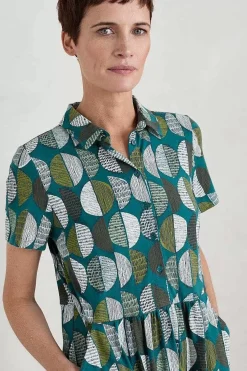 Seasalt Cornwall Dresses<Wood Rush Short Sleeve Jersey Dress Circle Markings Seaway