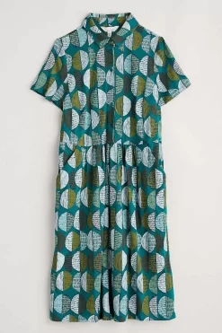 Seasalt Cornwall Dresses<Wood Rush Short Sleeve Jersey Dress Circle Markings Seaway