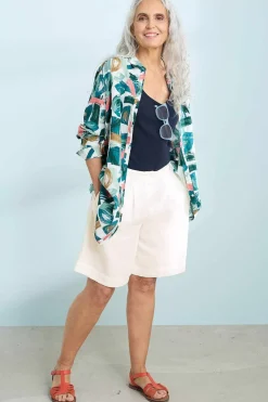 Seasalt Cornwall Tops<Wren Flutter Longline Shirt Driftwood Marks Chalk