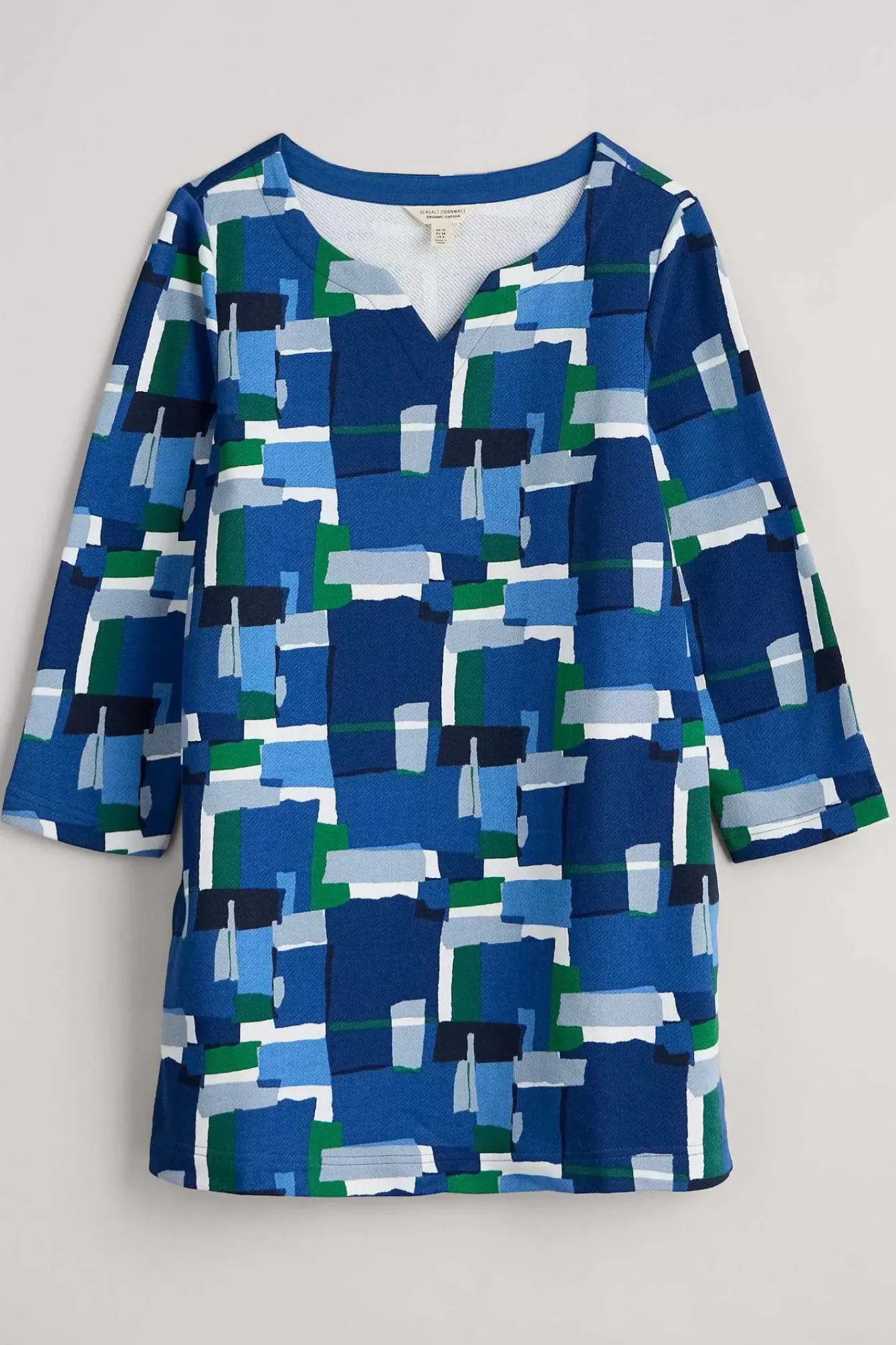 Seasalt Cornwall Tunics<Zora Sweatshirt Tunic Francis Collage Blue Jay